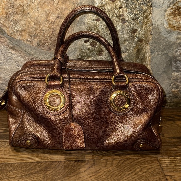Authentic Etro Hand Bag  Brown PVC with lock and key EUC - Picture 16 of 17